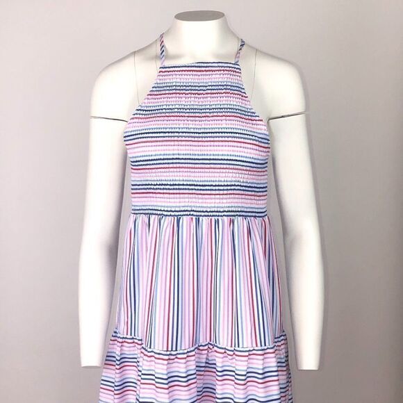 ZARA STRIPES MAXI DRESS HALTER - Picture 5 of 10